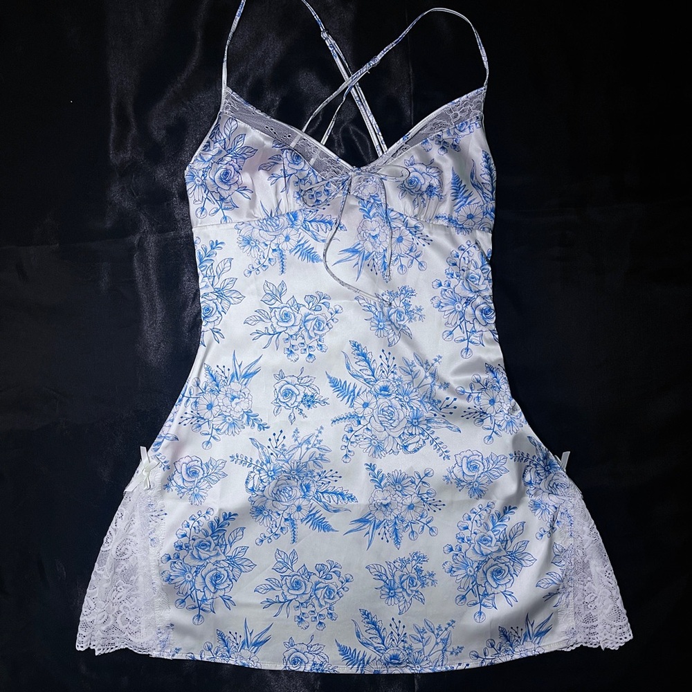 Floral Satin Slip Dress